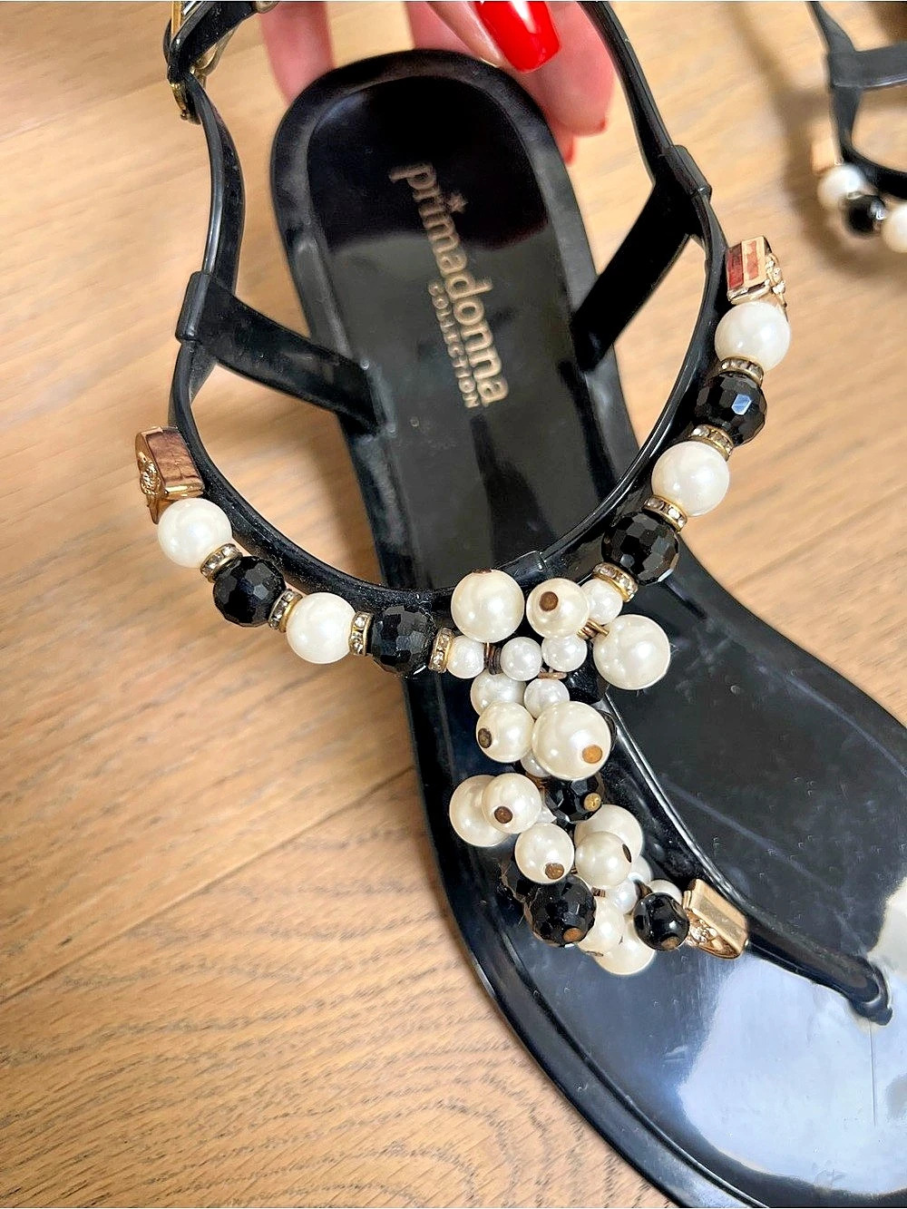 primadonna collection Embellished Sandals Black & White EU 38
